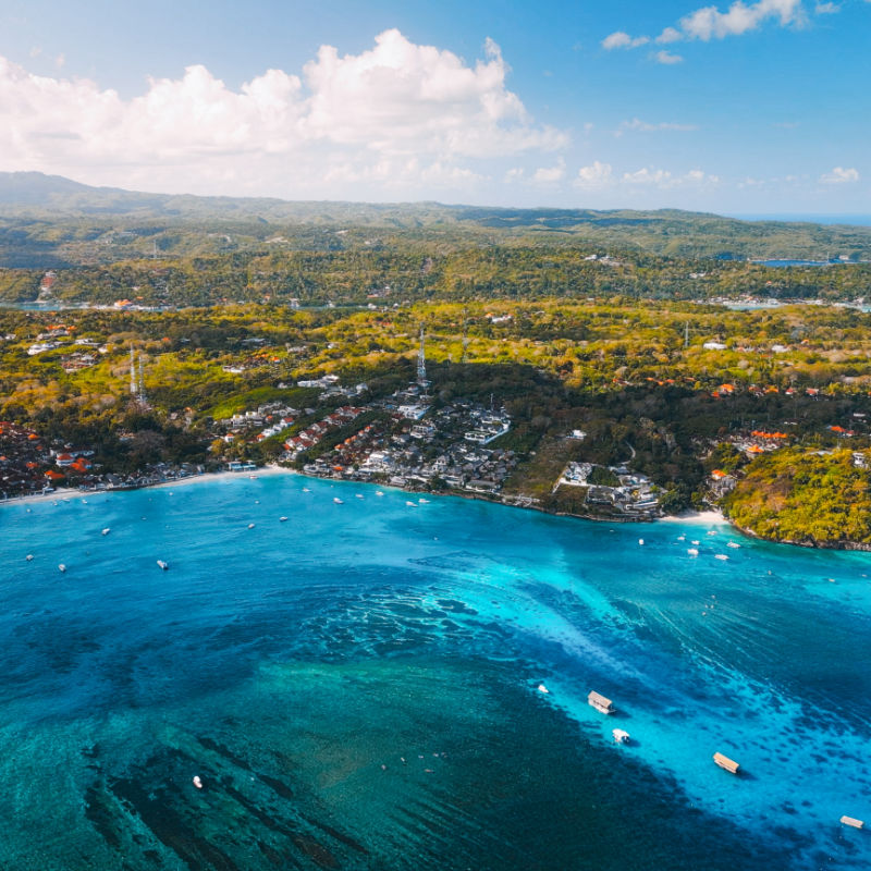 View of Nusa Lembongan in Bali Province