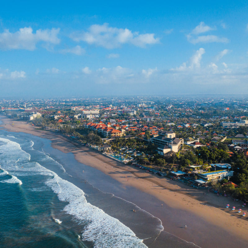 View of Kuta Coaast in Bali