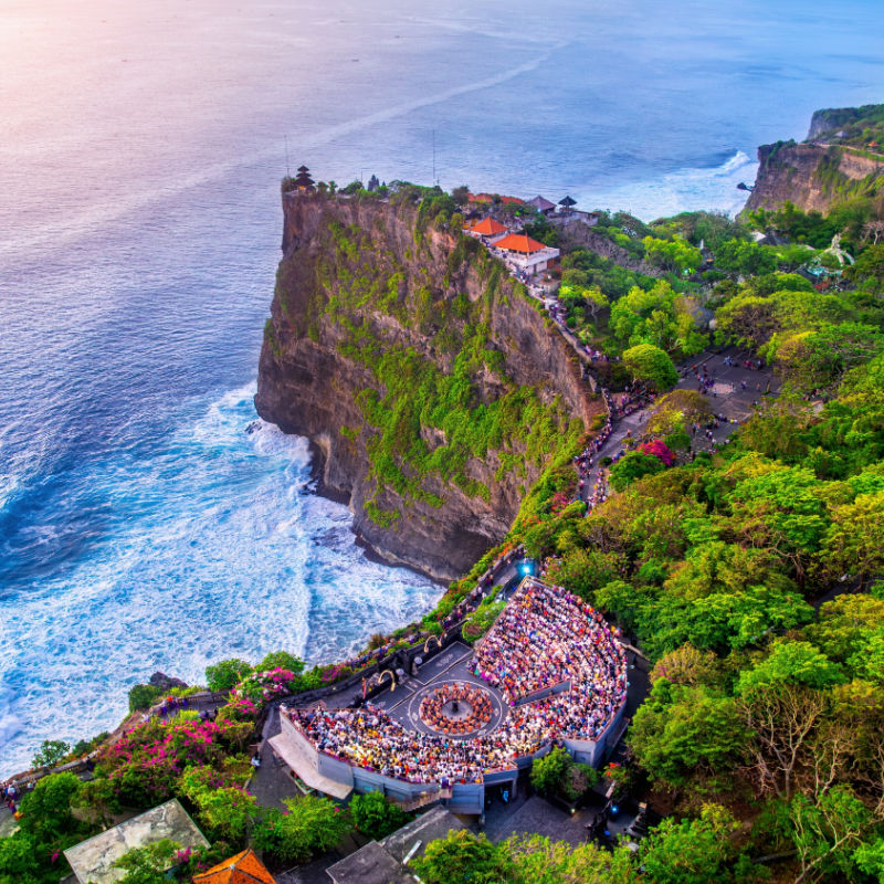 View of Uluwatu Kecak Uluwatu Temple Clifftop in Bali