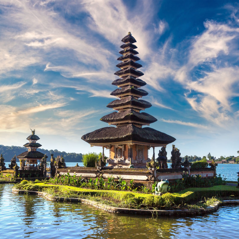 View of Ulun Danu Beratan Temple in Bedugul