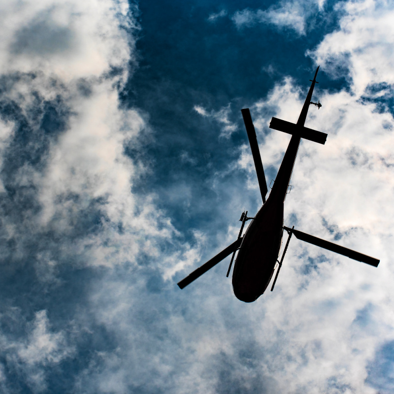 Helicopter in the Sky in Bali