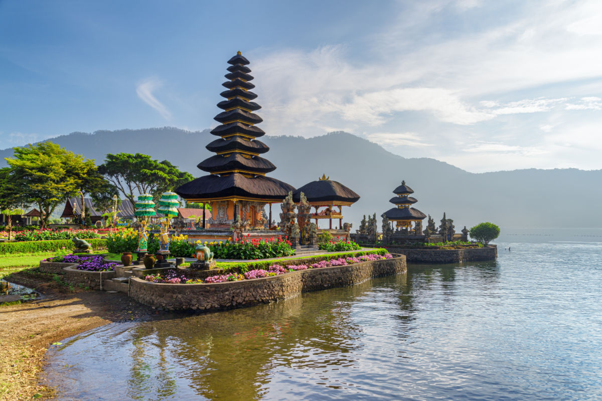 View of Ulun Danu Beratan Temple in Bedugul Bali.jpg