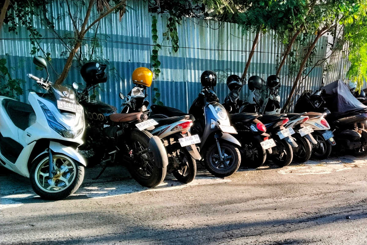 Motorcycles Parked in Bali