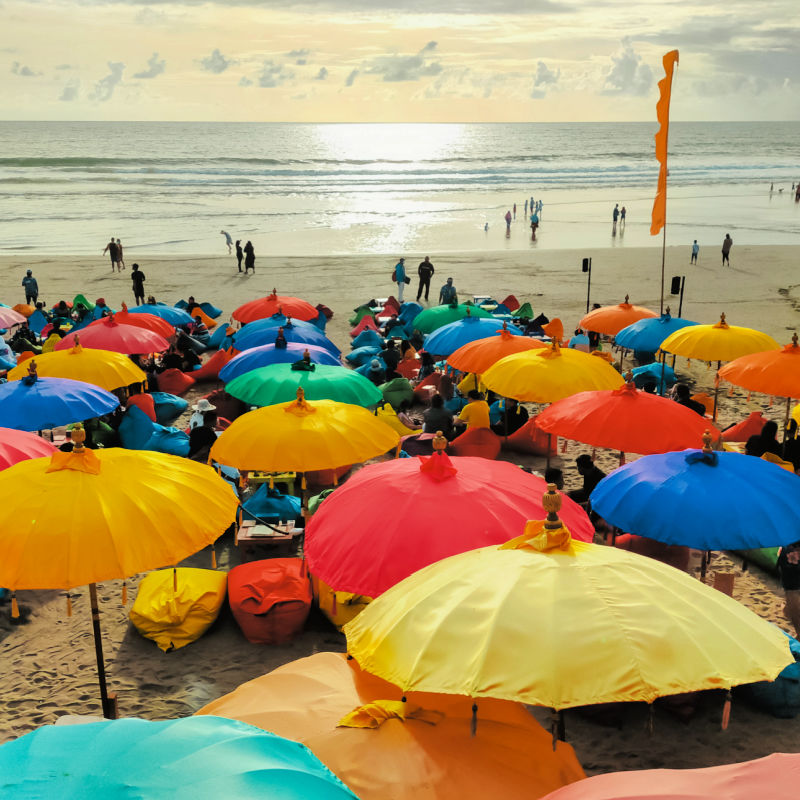 View Of Seminyak Beach La Plancha Bali